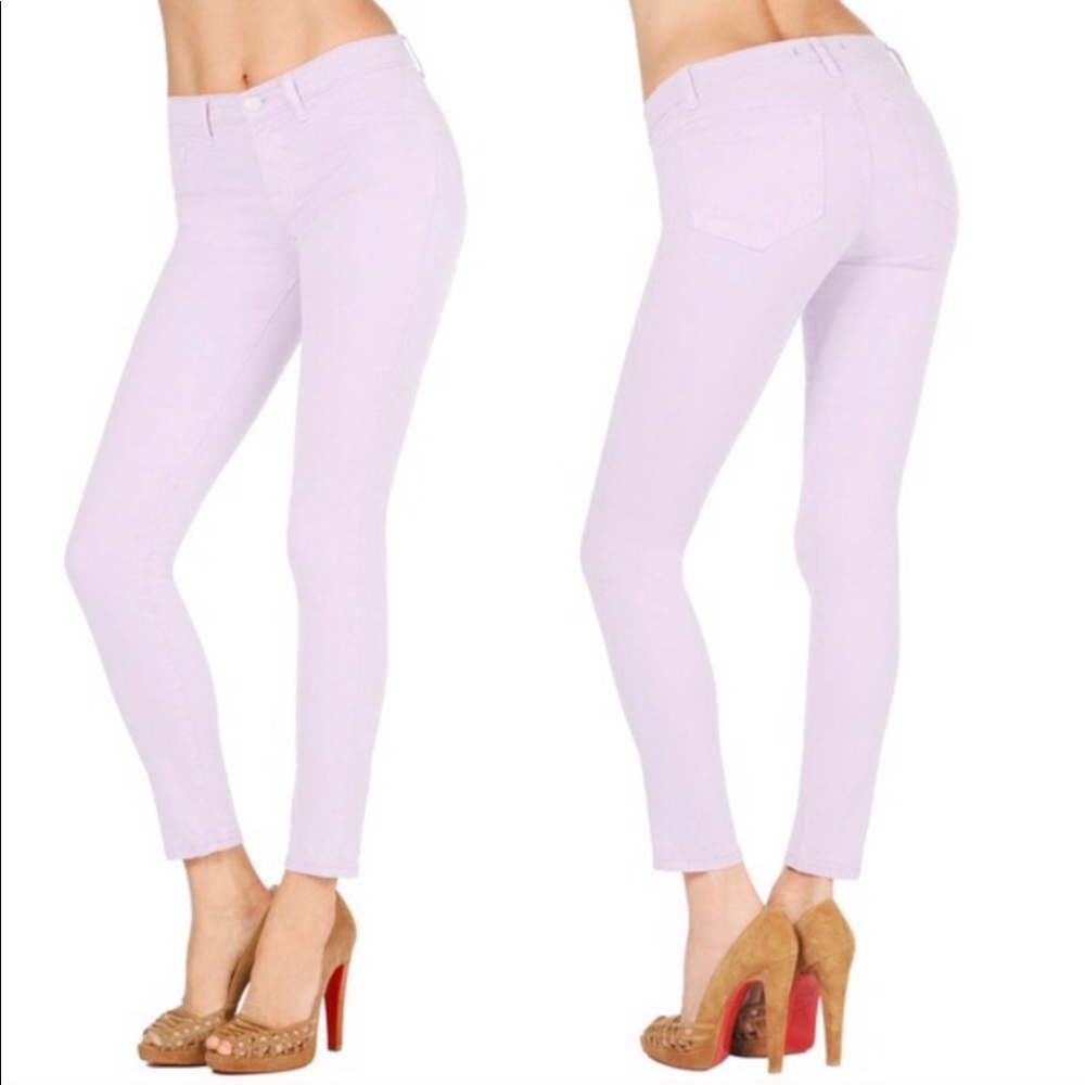 J Brand Skinny Leg Soft Lilac Jeans Size 26